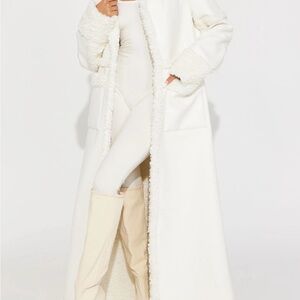 Elegant White Long Coat